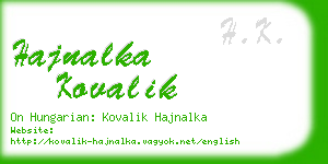 hajnalka kovalik business card